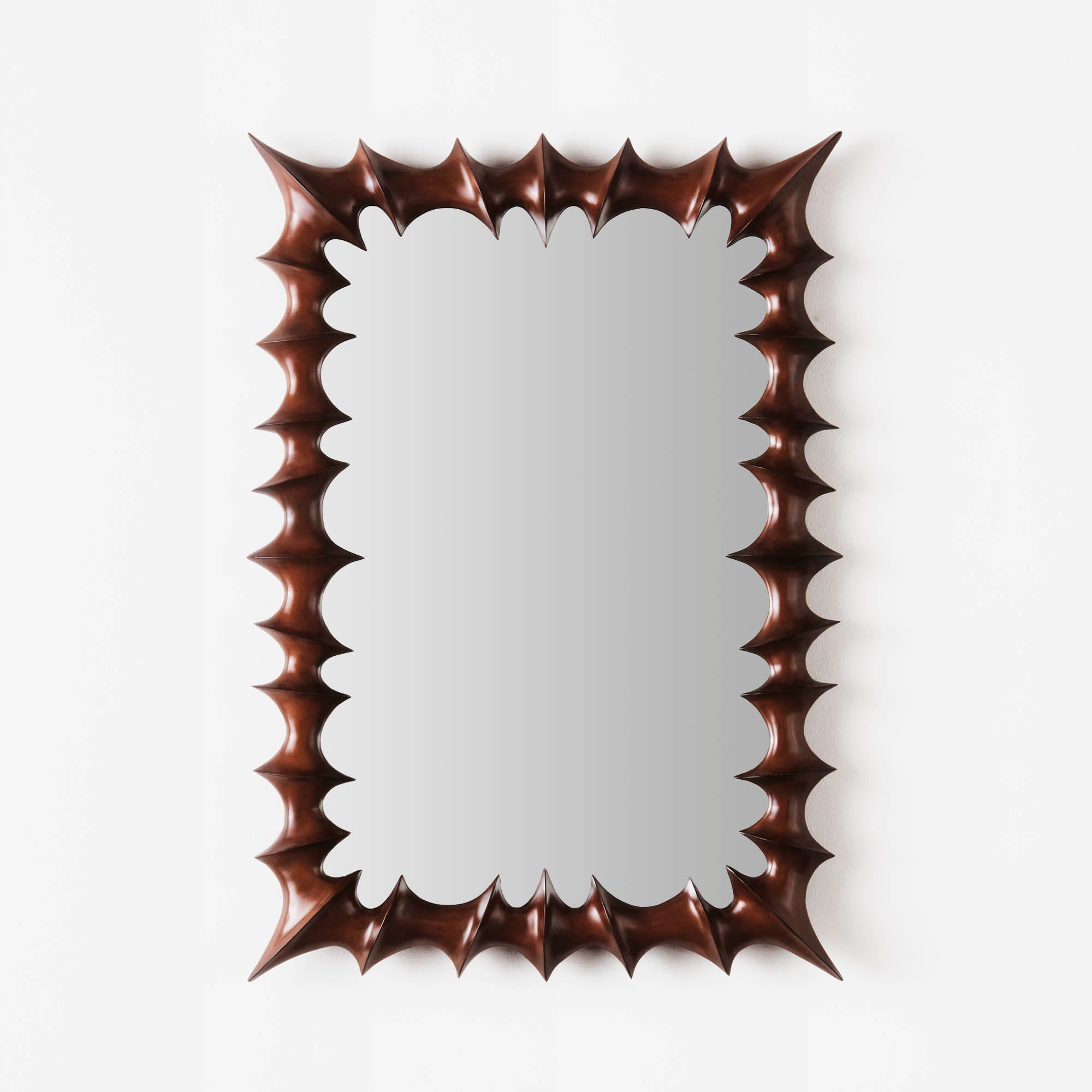 Brutalist Mirror Small Natural Wood