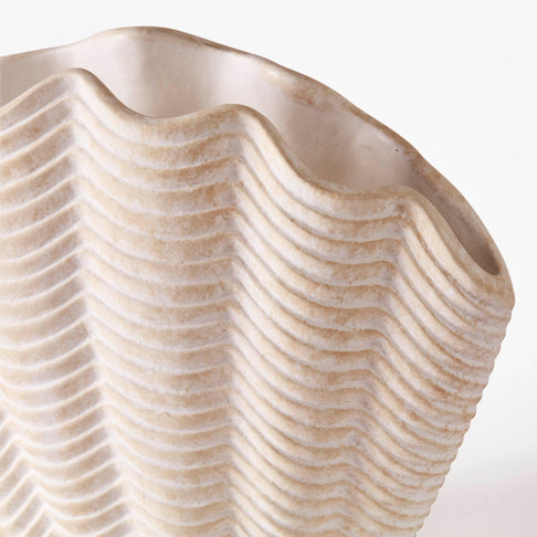 Concha Vase White Medium