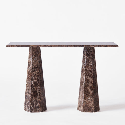 Hexagon Console Table Dark Emperador