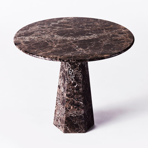 Hexagon Dining Table Dark Emperador