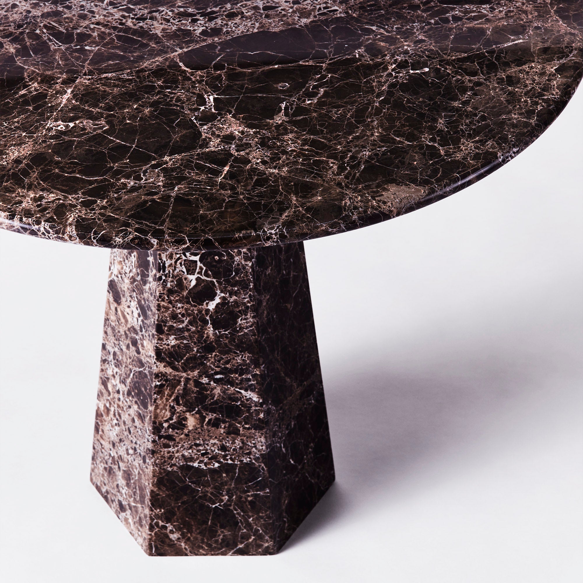 Hexagon Dining Table Dark Emperador