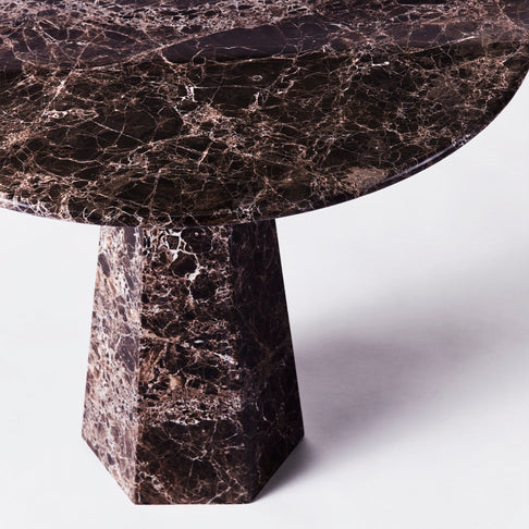 Hexagon Dining Table Dark Emperador