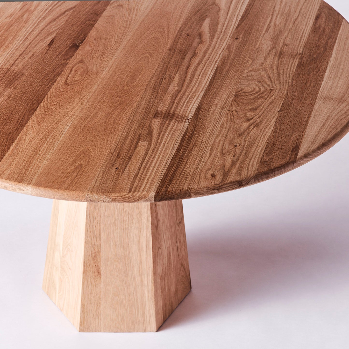 District Loom X Dusty Deco Hexagon Dining Table Oak