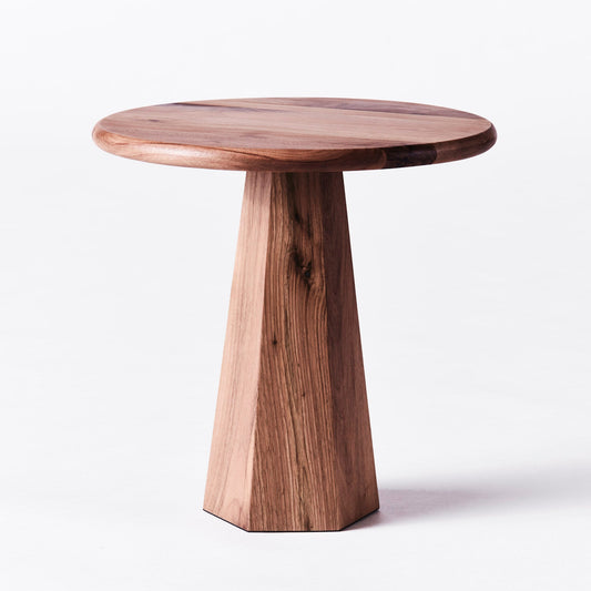 District Loom X Dusty Deco Hexagon Side Table Walnut