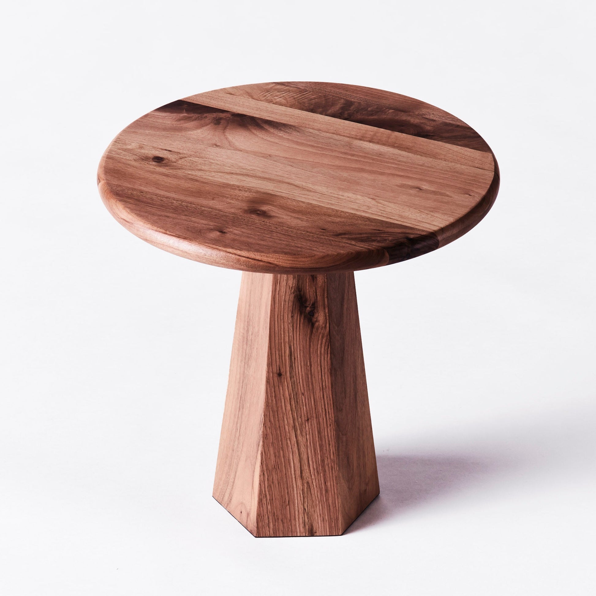District Loom X Dusty Deco Hexagon Side Table Walnut
