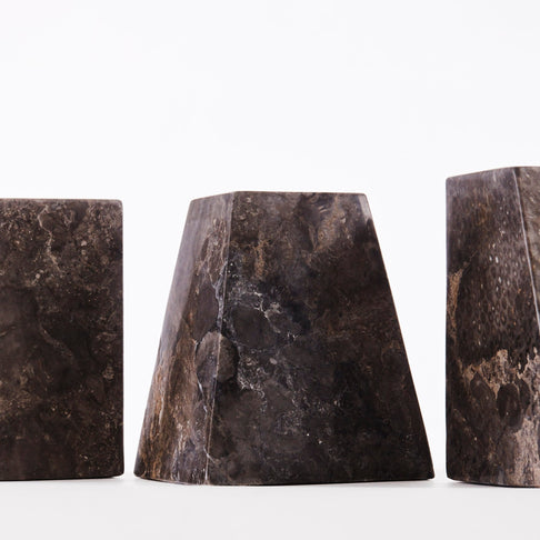 Pyramid Candle Holders Grey
