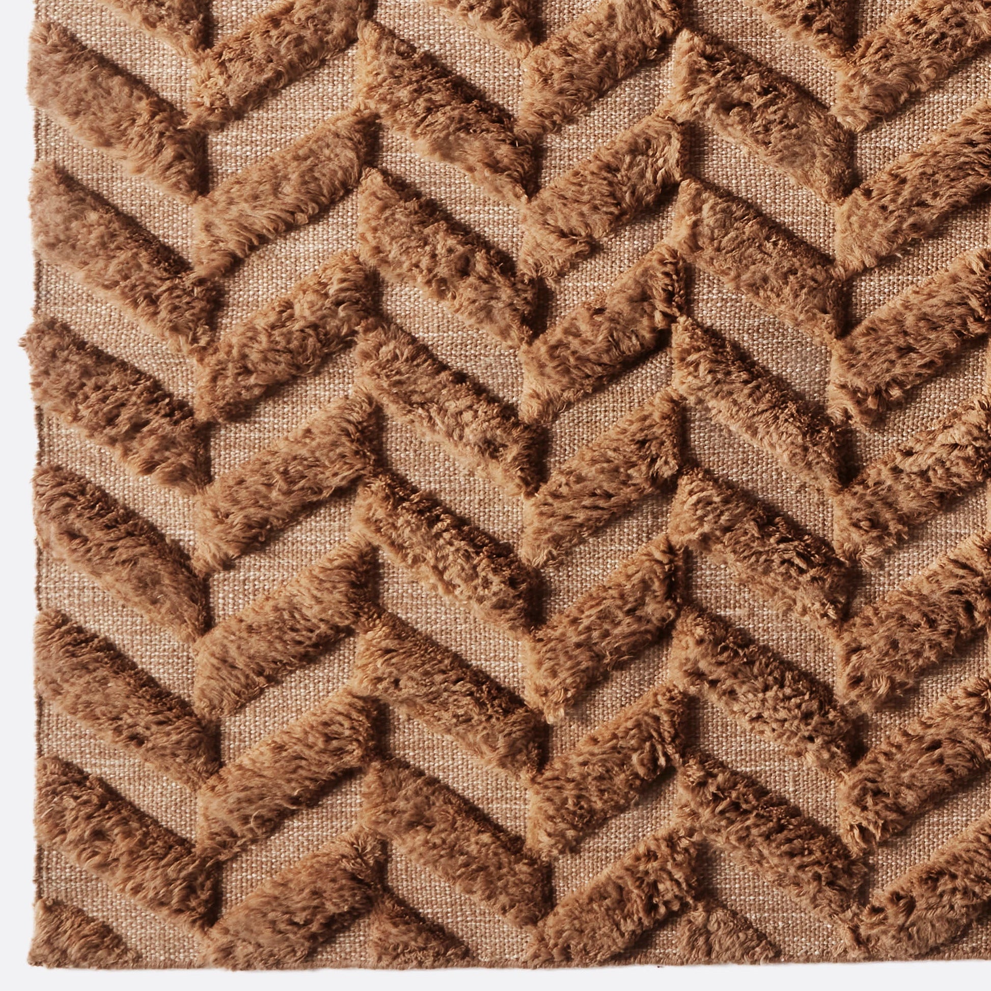 District Loom X Dusty Deco Herringbone Brown