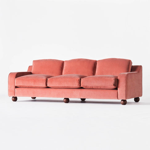 Lola Sofa Velvet Vintage Pink