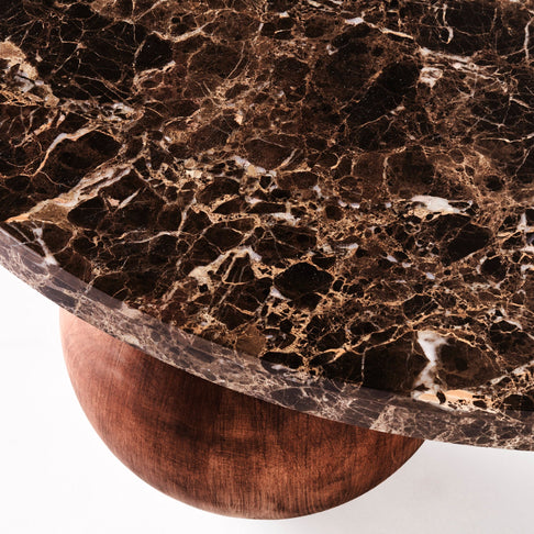 Sphere Round Sofa Table Emperador