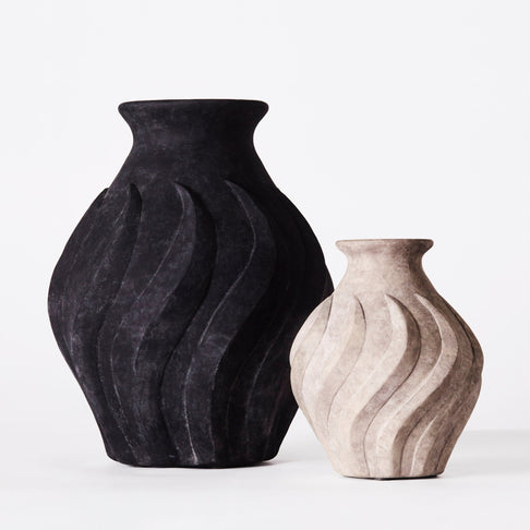 Swirl Vase Black Large