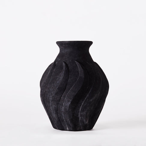 Swirl Vase Black Large