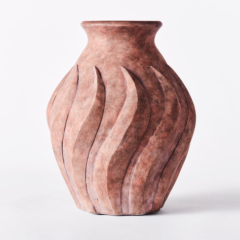 Swirl Vase Brown Large