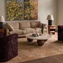 Sphere Round Sofa Table Travertino Bianco