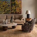 Sphere Round Sofa Table Travertino Bianco