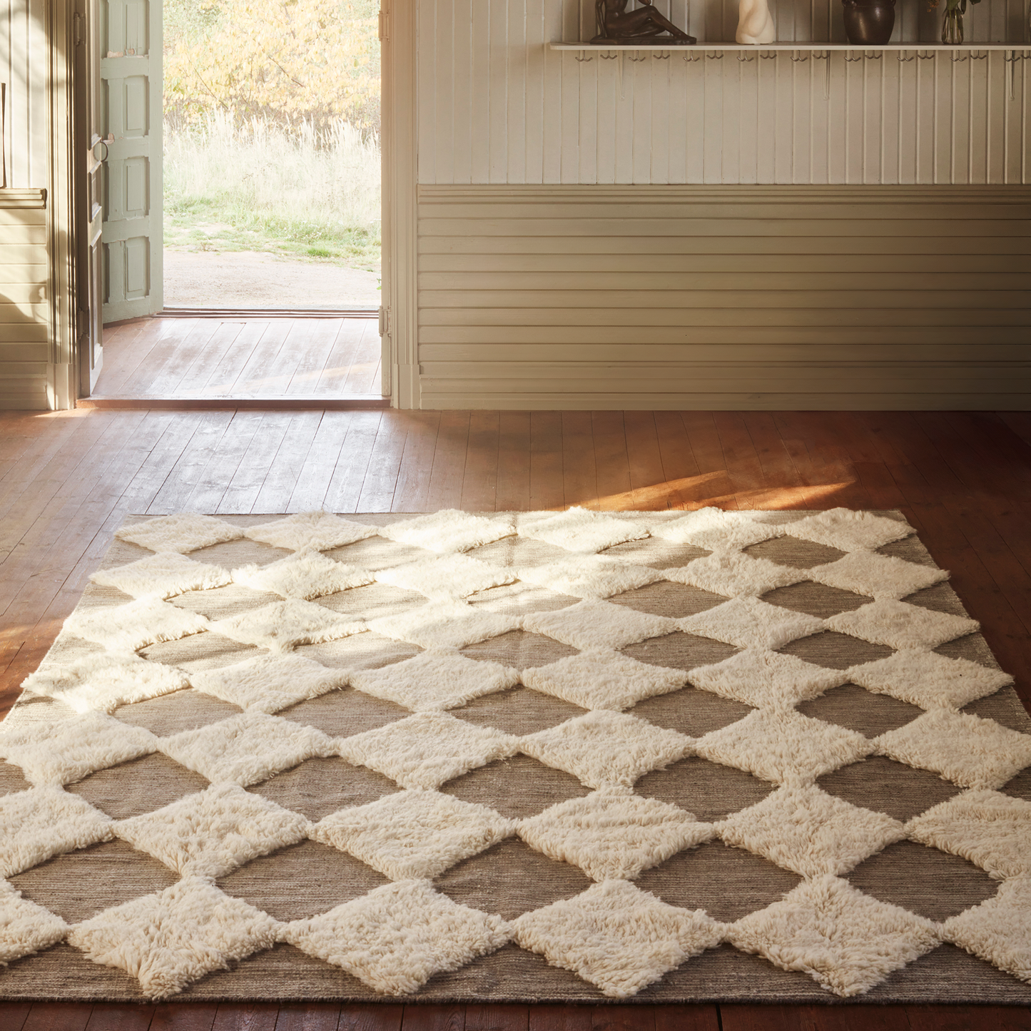 District Loom X Dusty Deco Chess Rya Grey Rug