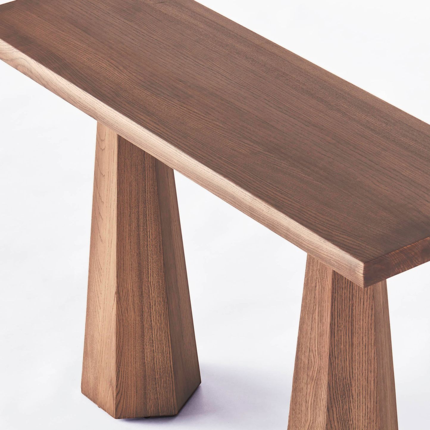 Hexagon Console Table Stained Ash