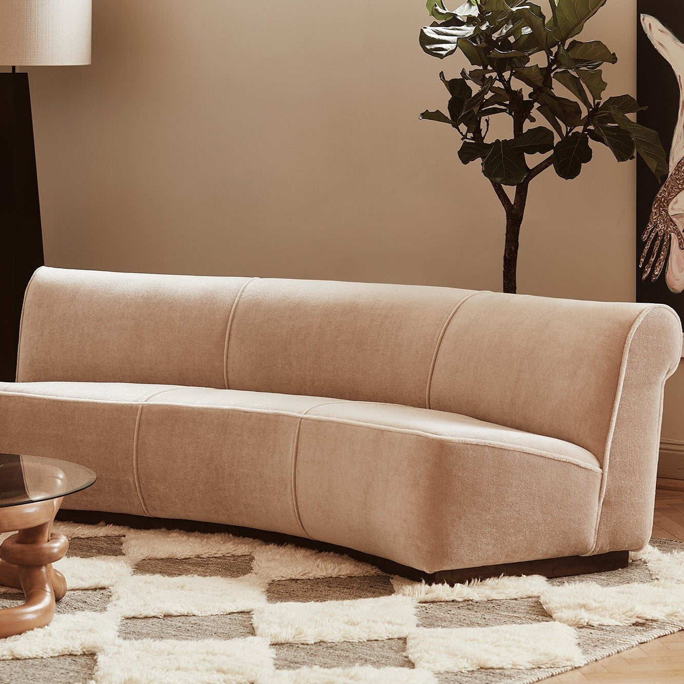 District Loom X Dusty Deco Paris Sofa Baby Velvet Mohair