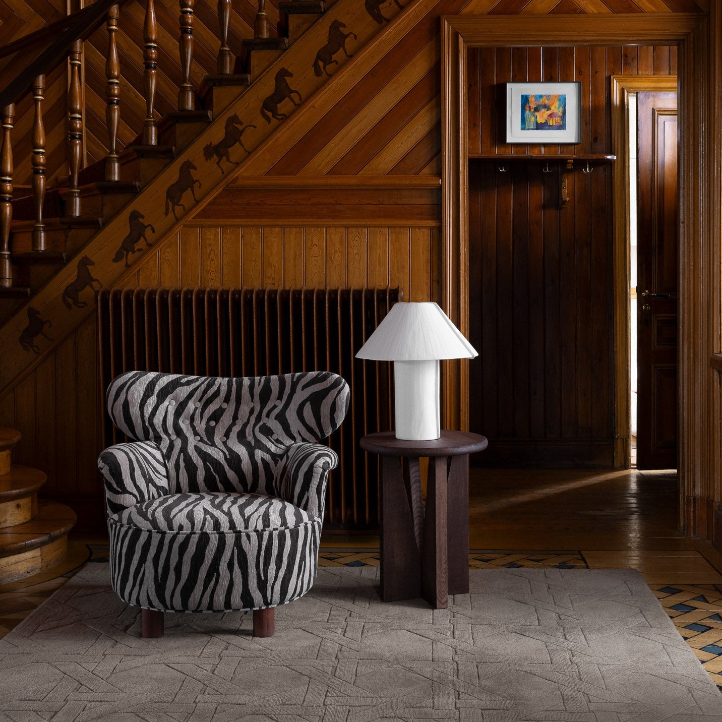 District Loom X Dusty Deco V Side Table Stained Ash