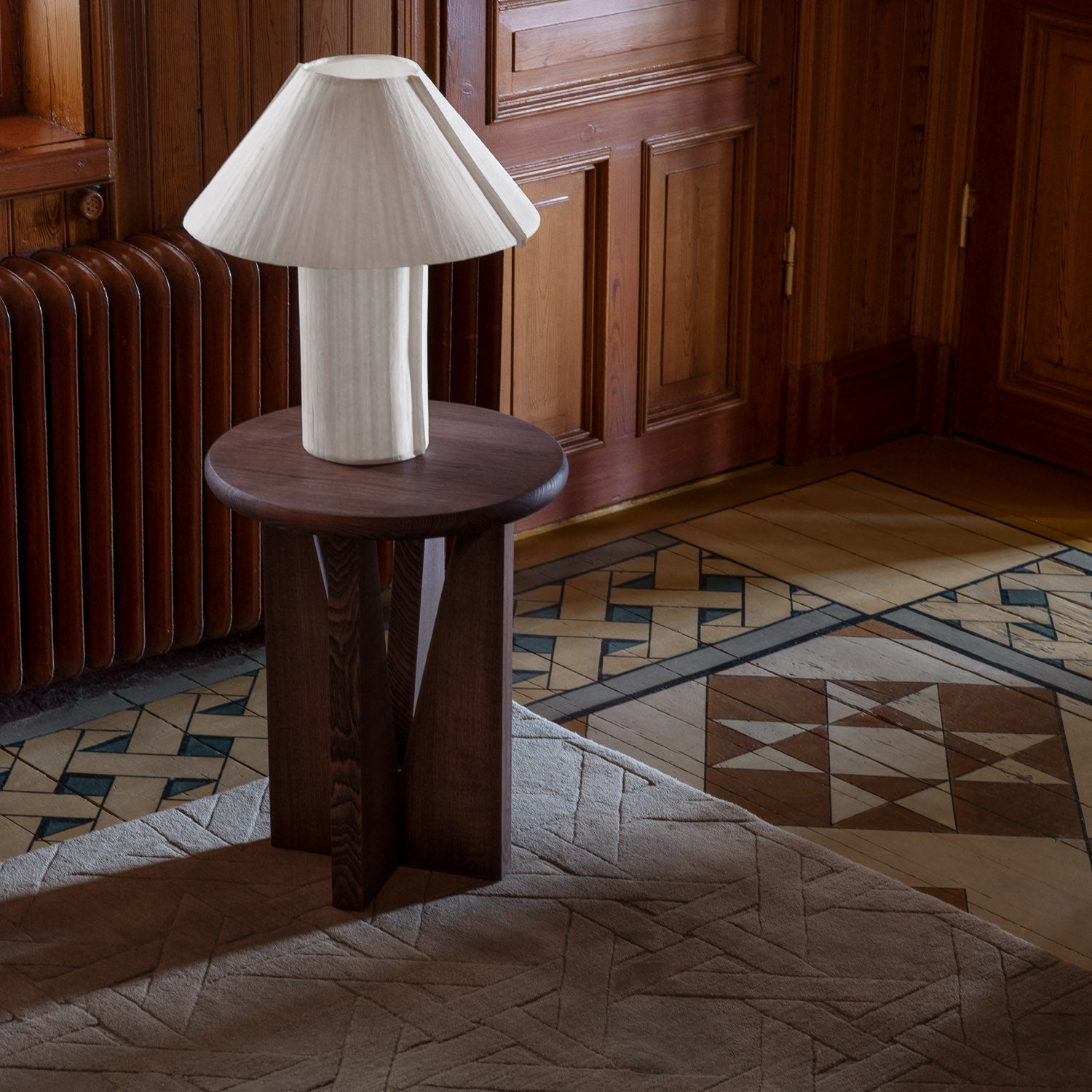 District Loom X Dusty Deco V Side Table Stained Ash