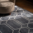 Tie Dye Graphite Ink Rug