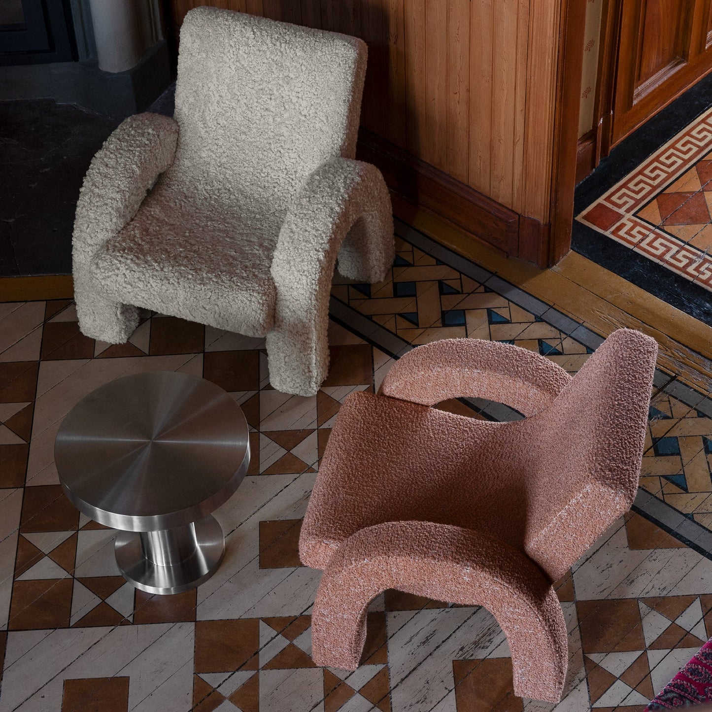 District Loom X Dusty Deco Arco Lounge Chair Small Sheepskin