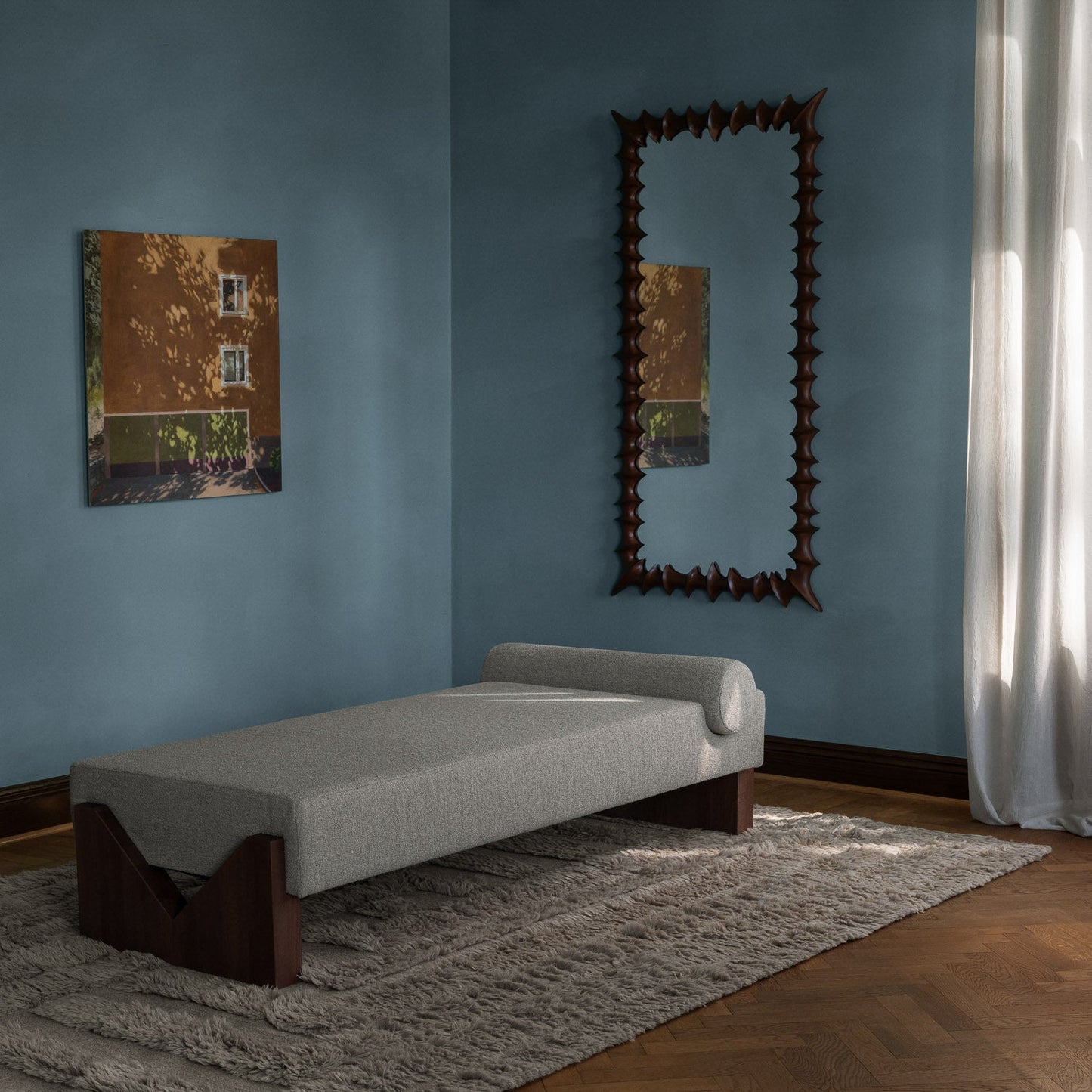 District Loom X Dusty Deco Shaggy Labyrinth Grey Rug