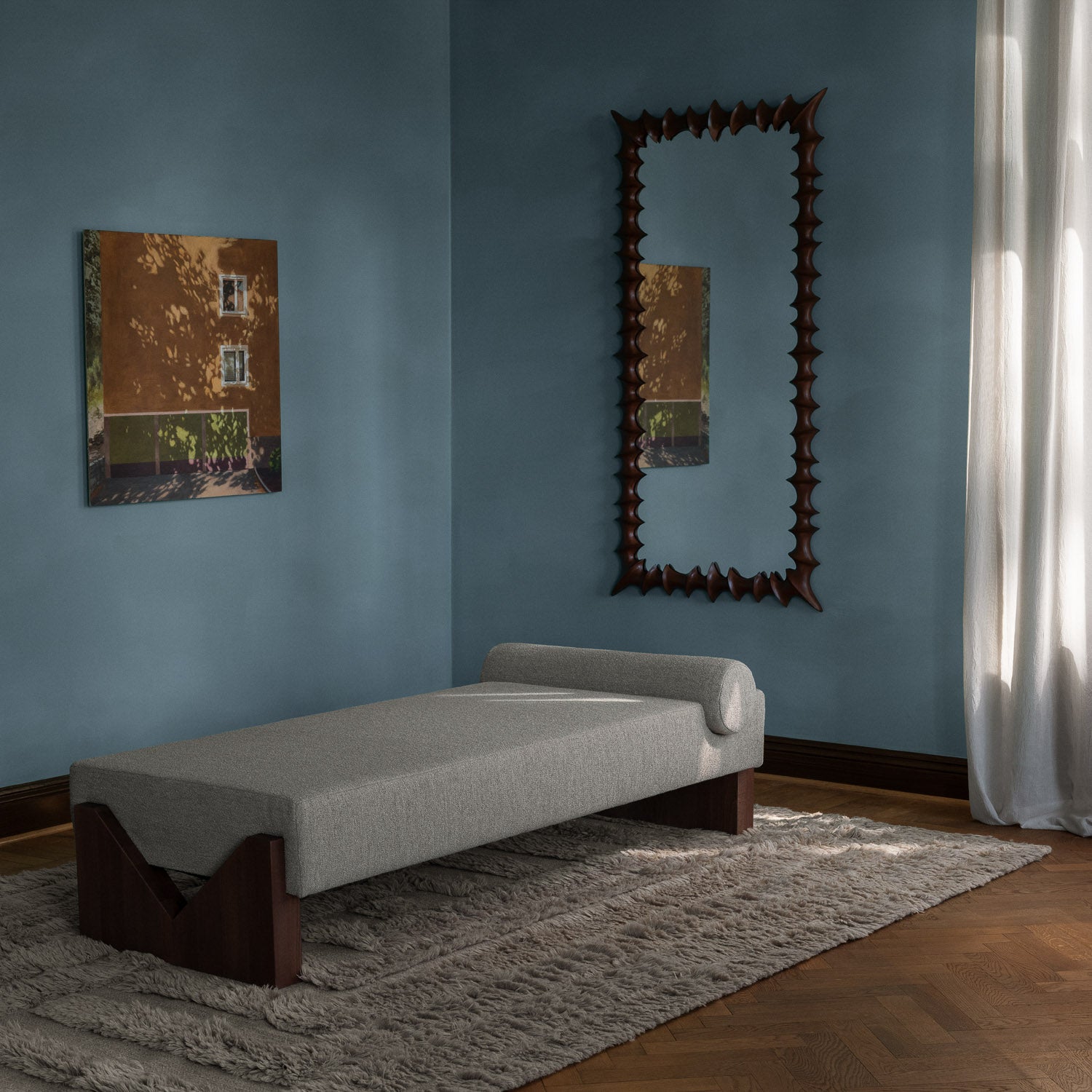 District Loom X Dusty Deco Shaggy Labyrinth Grey Rug