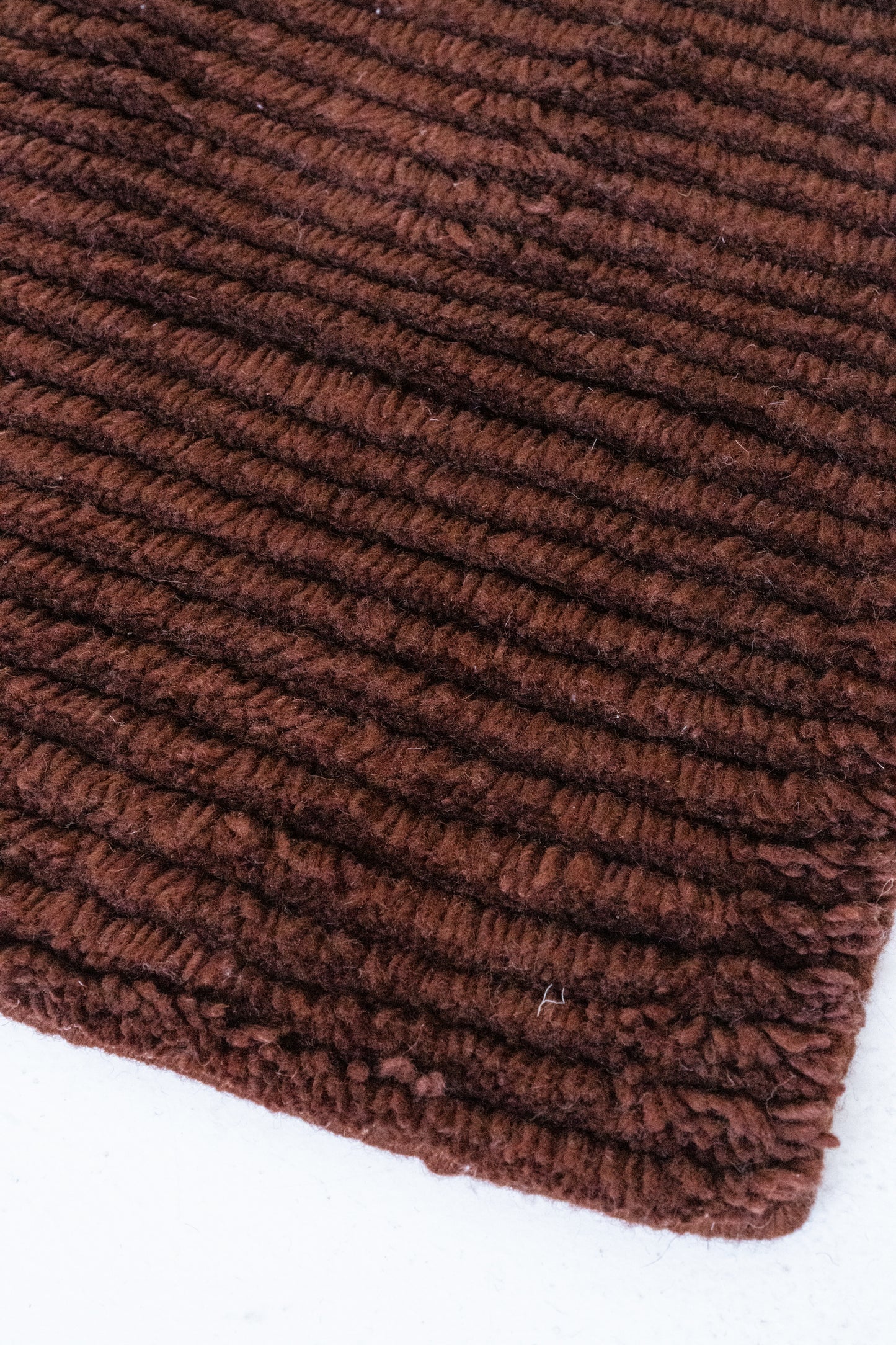 Linear-Rust :: District-Loom-Linear-Collection-Custom-Rug-Rust-Detail-Corner
