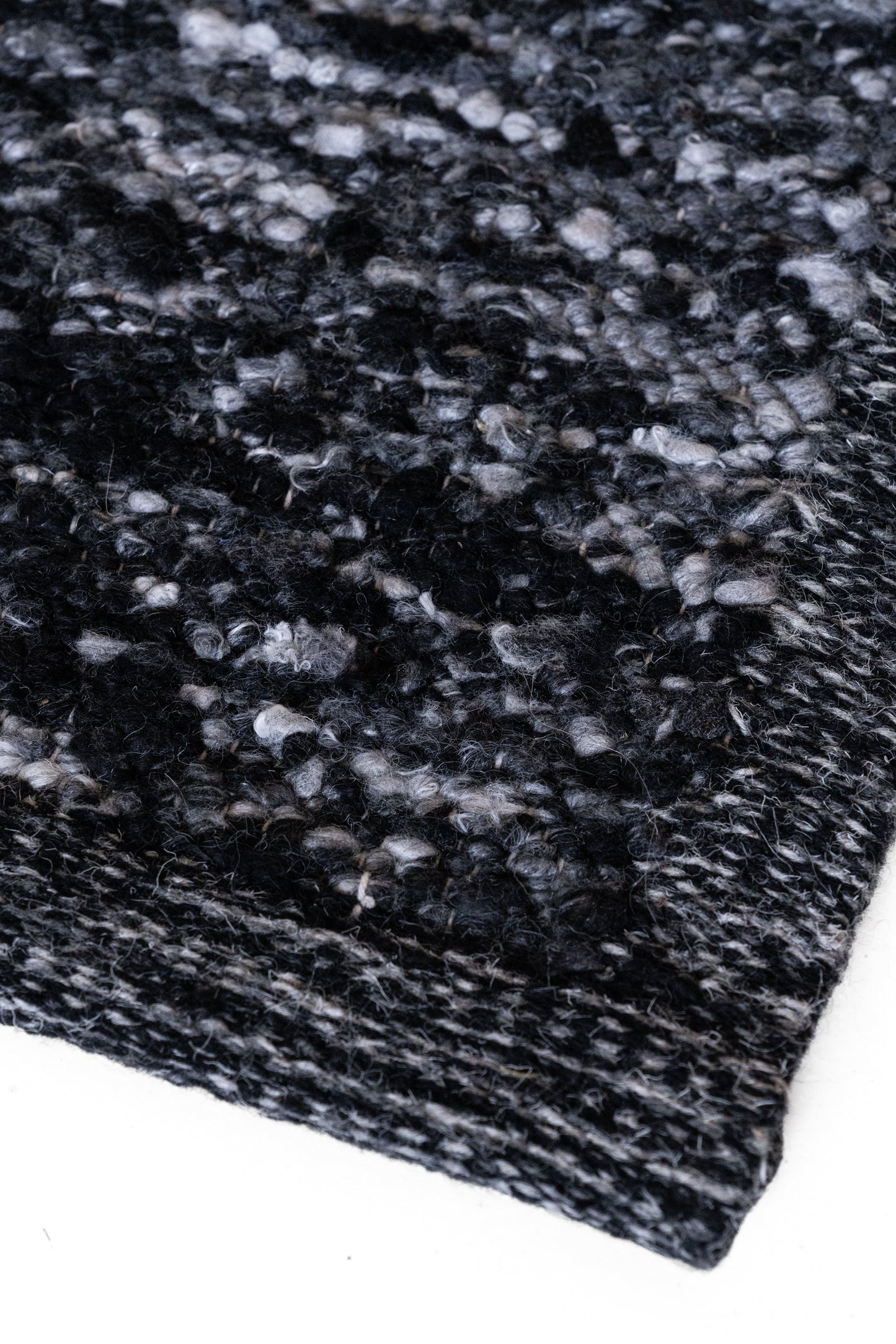 Linear-Rust :: District-Loom-Tundra-Collection-Custom-Rug-Sample-Ebony-Corner-Detail