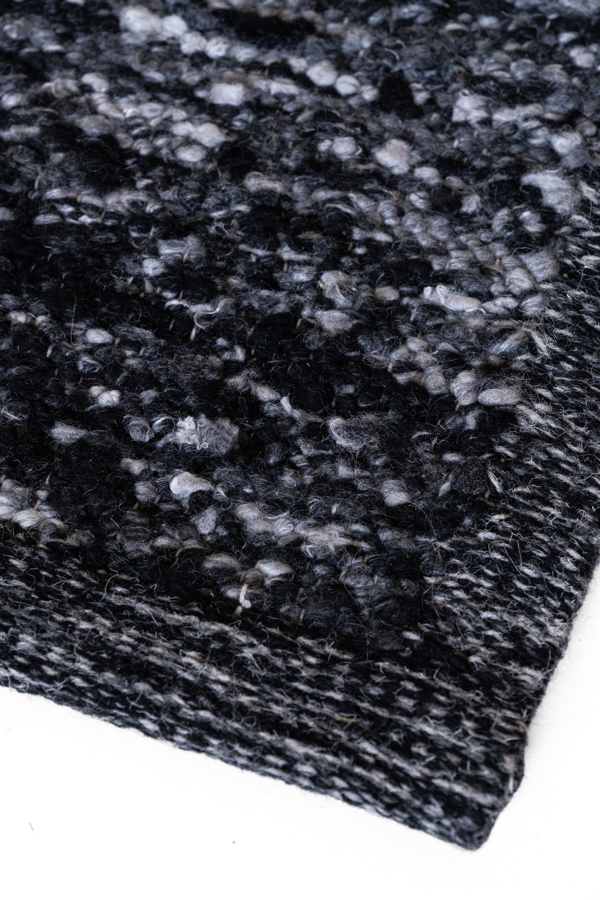 Linear-Rust :: District-Loom-Tundra-Collection-Custom-Rug-Sample-Ebony-Corner-Detail