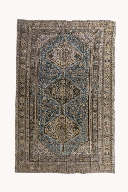 District Loom Vintage Area Rug Miles Aerial