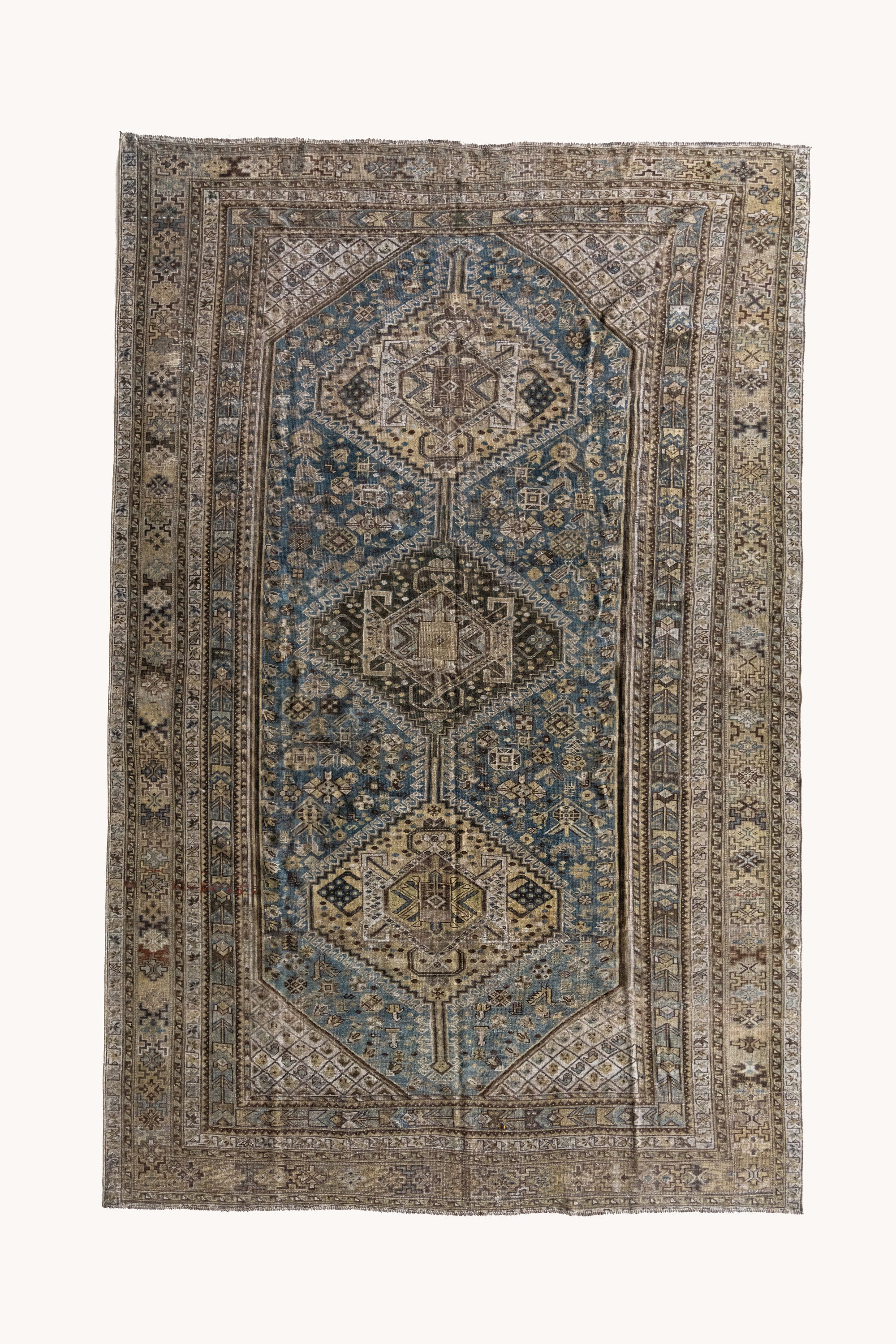 District Loom Vintage Area Rug Miles Aerial