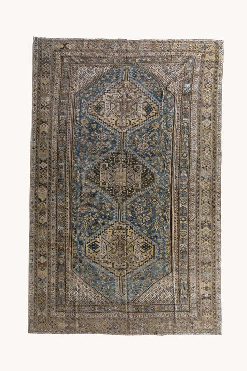 District Loom Vintage Area Rug Miles Aerial