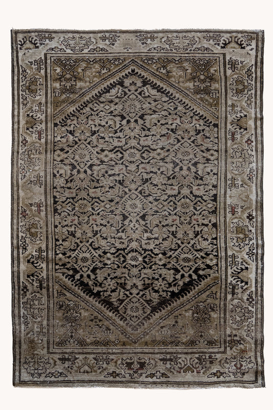 District-Loom-Vintage-Malayer-Scatter-Rug-Flint-Overhead