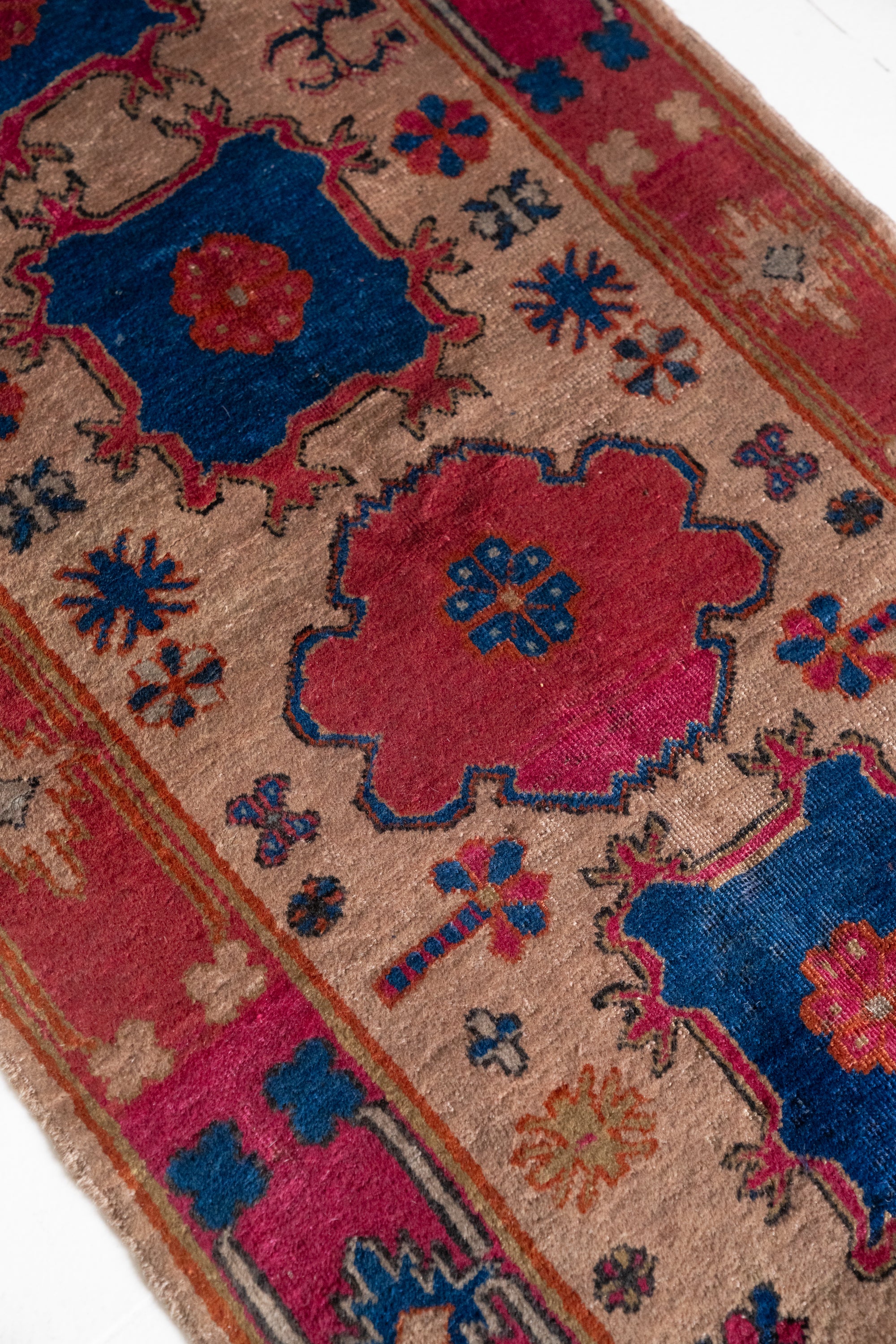 District-Loom-Vintage Khotan Runner Rug-Angled-Detail