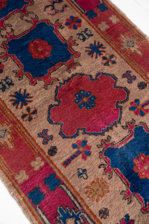 District-Loom-Vintage Khotan Runner Rug-Angled-Detail