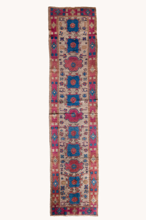 District-Loom-Vintage Khotan Runner Rug-Joliet-Aerial