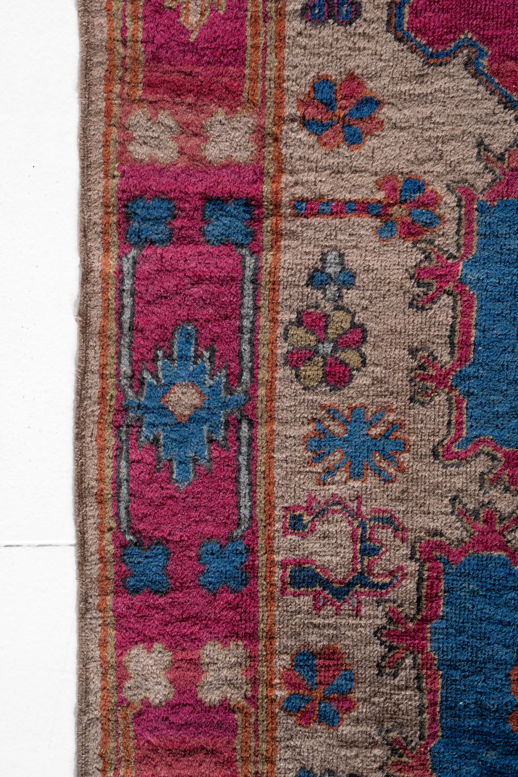 District-Loom-Vintage Khotan Runner Rug-Joliet-Styled-Front-Edge-View
