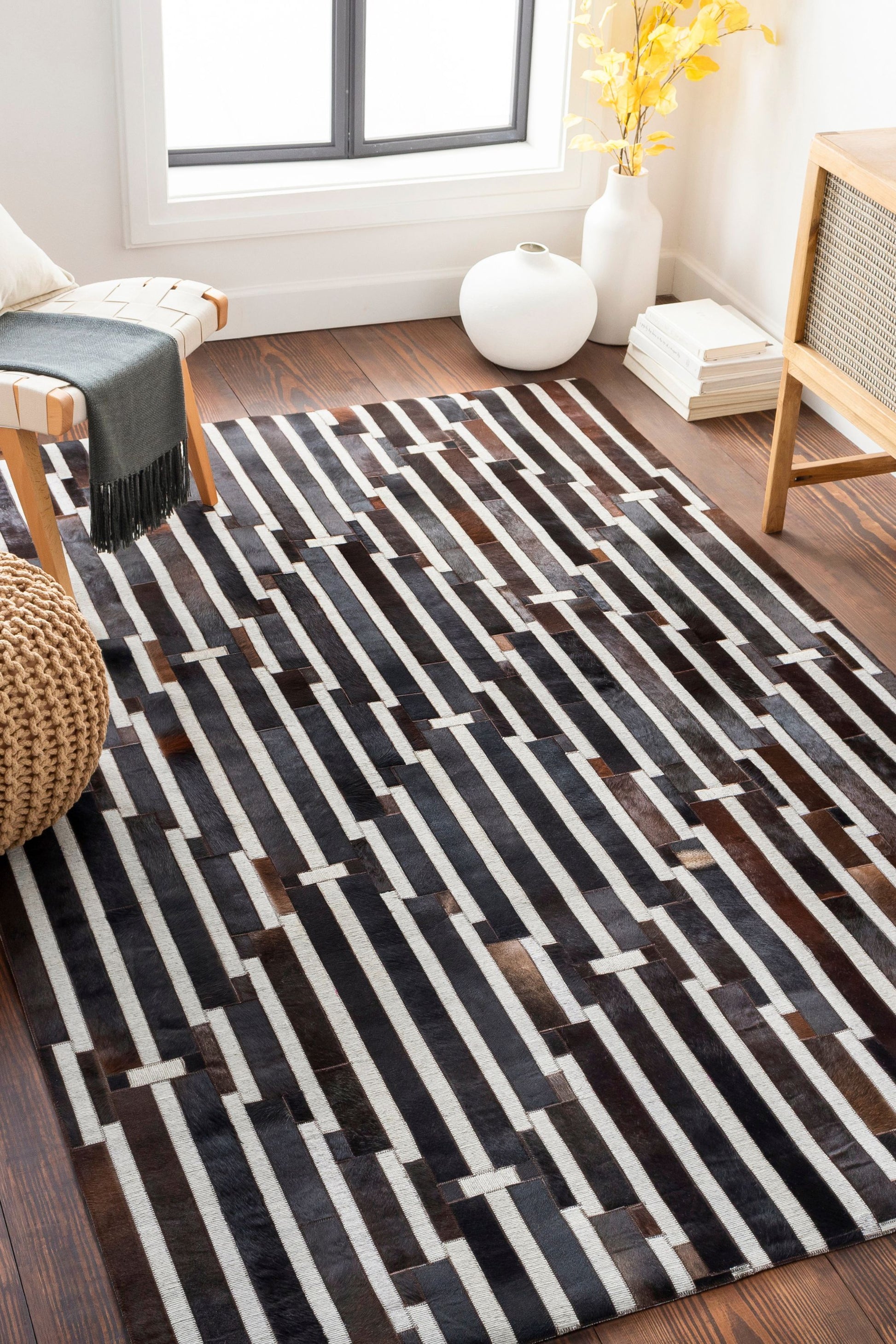 District Loom Medora Hair on Hide Rug