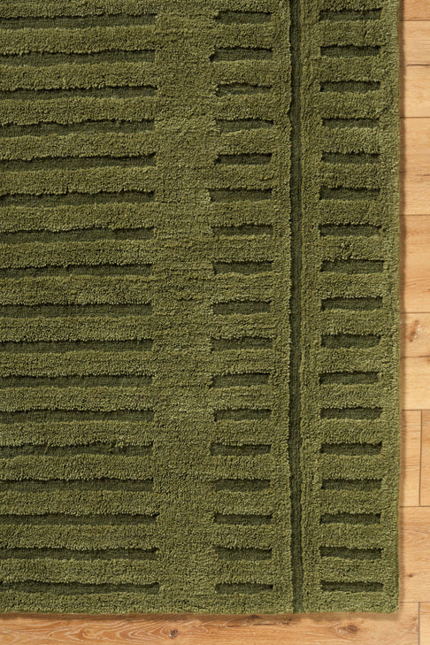 District Loom Modern hand tufted rug Harrow Green