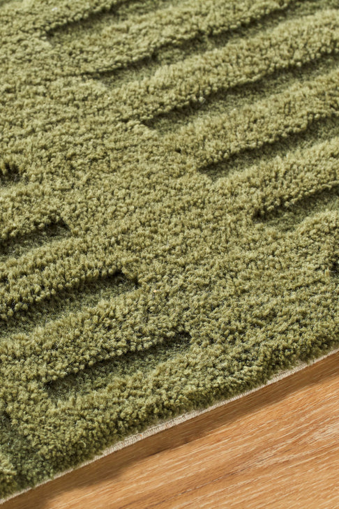 District Loom Modern hand tufted rug Harrow Green