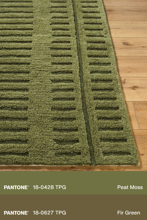 District Loom Modern hand tufted rug Harrow Green