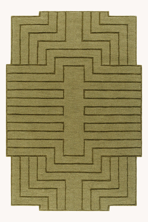 District Loom Modern hand tufted rug Mystique Green