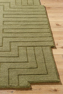 District Loom Modern hand tufted rug Mystique Green