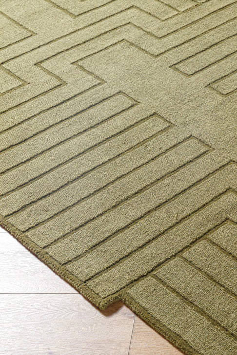 District Loom Modern hand tufted rug Mystique Green