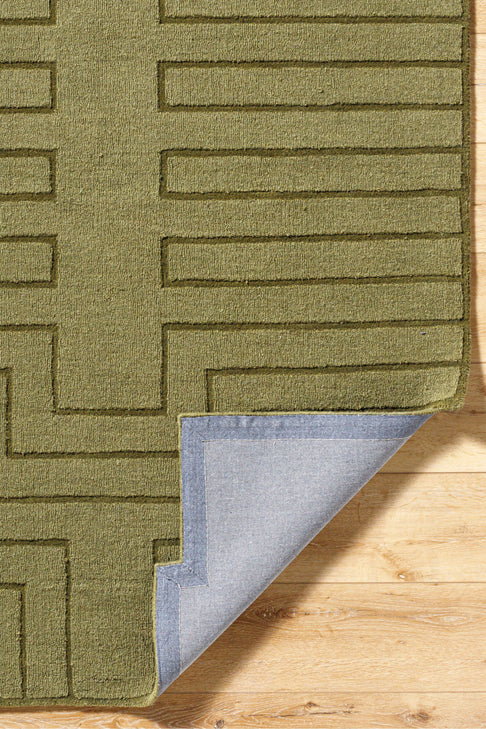 District Loom Modern hand tufted rug Mystique Green
