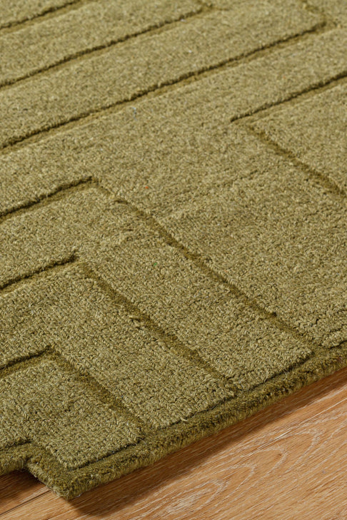 District Loom Modern hand tufted rug Mystique Green