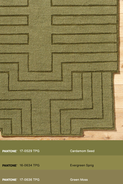 District Loom Modern hand tufted rug Mystique Green