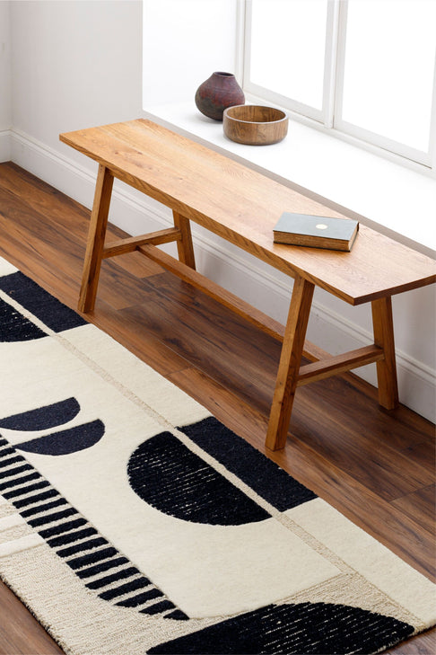 District Loom Modern hand tufted rug Brookland Charcoal & Cream