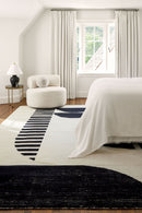 District Loom Modern hand tufted rug Brookland Charcoal & Cream